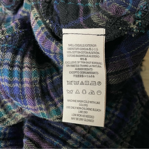 Free People Juniper Ridge Snap Side Plaid Button Down Top 35204 - Picture 16 of 16